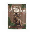 Personalized Dinosaur Party Backdrop Indoor Wall Tapestry | Kids Birthday Decoration by Printify