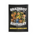 Personalized 'Brainrot' Birthday Wall Tapestry — Custom Boys' Birthday Banner & Party Decor by Printify