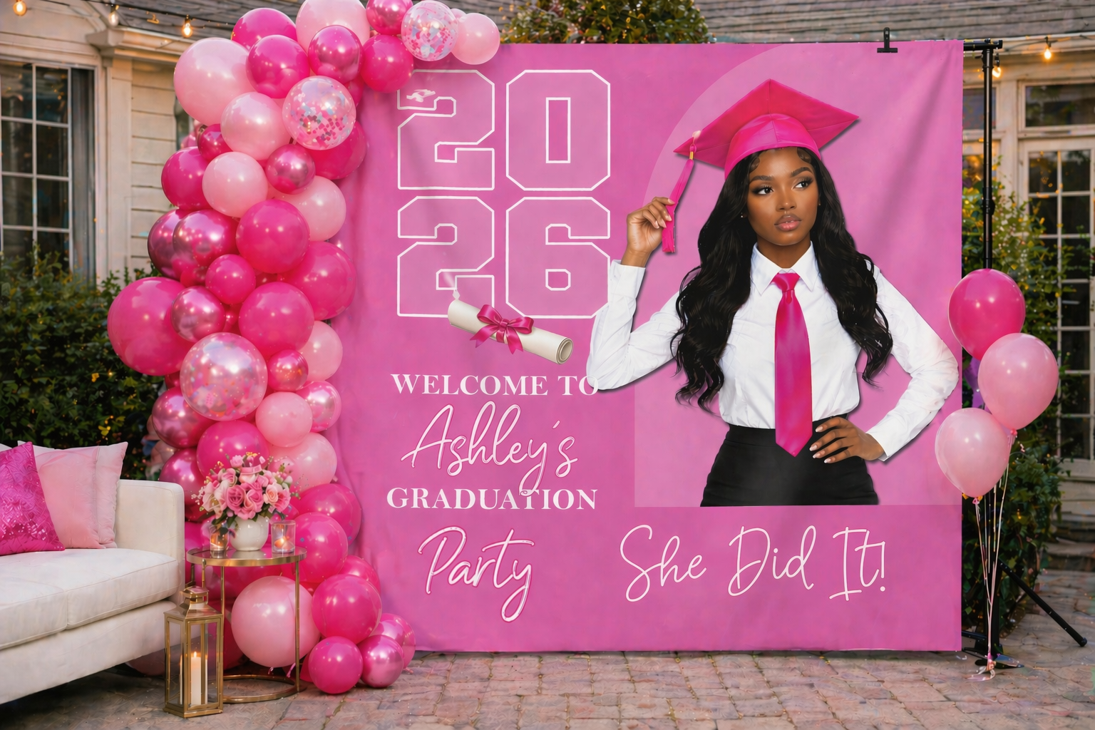Graduation Party Banner Wall Tapestry With Photo by This Is Your Sign